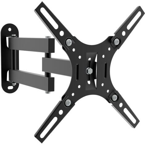 UNYKAch Support mural TV pour écrans plats et incurvés de 13" à 42" pouces jusqu'à 20 kg, inclinaison et rotation, VESA maximale of 200 x 200 mm