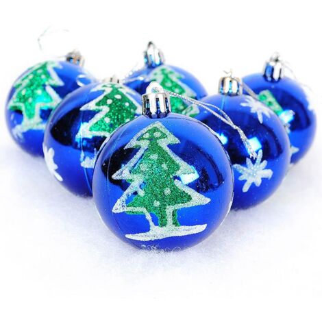 unzerbrechliche Weihnachtskugeln aus Kunststoff für den Weihnachtsbaumschmuck – 6er-Set