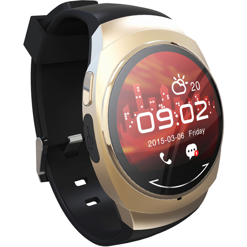Image of Uo Round Bluetooth Smart Sports Watch Supporto per il monitoraggio del sonno per Android iOS Phone lg Oro