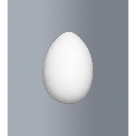 Uovo di polistirolo, pieno, in unico pezzo. Bovelacci.
