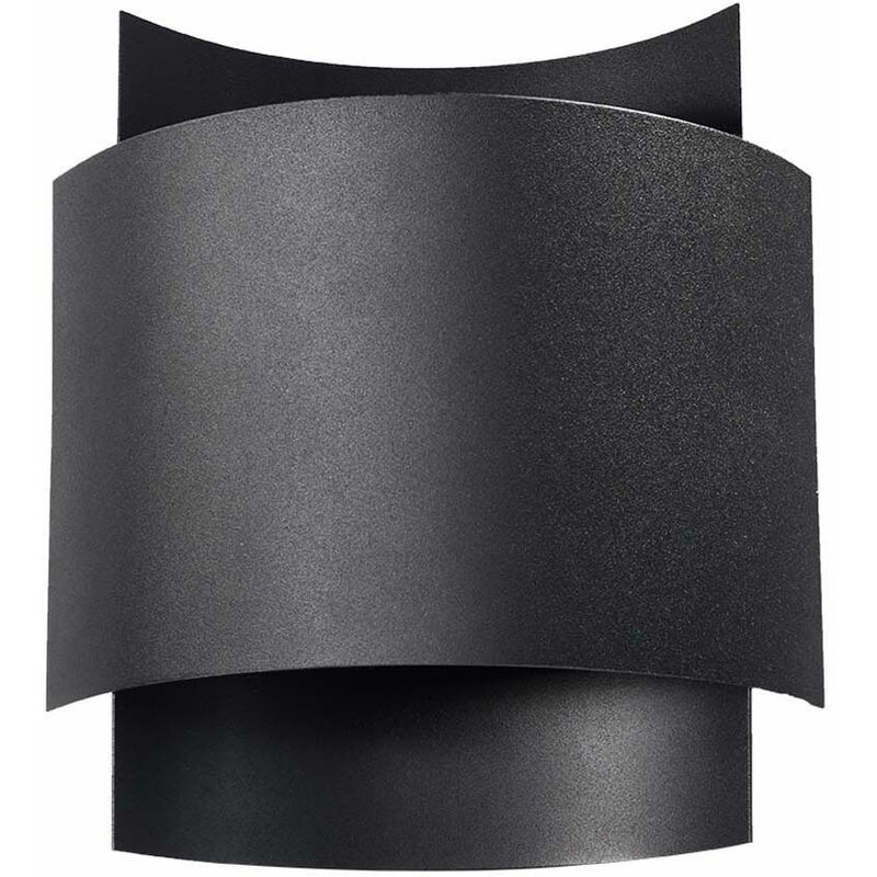 Image of Up Down lampada da parete per interni lampada da parete per vano scale nera, in acciaio, luce indiretta, 1x G9, LxPxH 23x22x11 cm