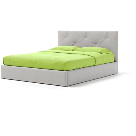 Letto matrimoniale pelle bianco