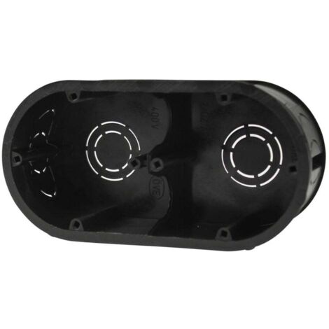 UP-Schalterdose 2f 45mm schwarz Schalterdosen & Abzweigdosen