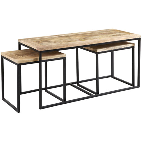 Upcycled Industrial Vintage Mintis Coffee Table Set