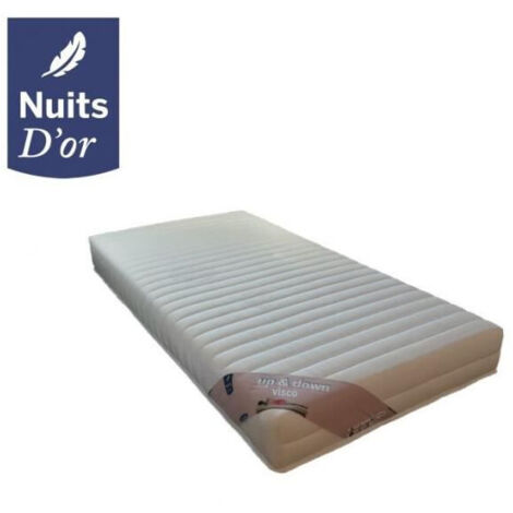 Up&Down Visco Matelas 90x200 Mousse Mémoire de Forme 55 Kg/m3 -Soutien Ferme