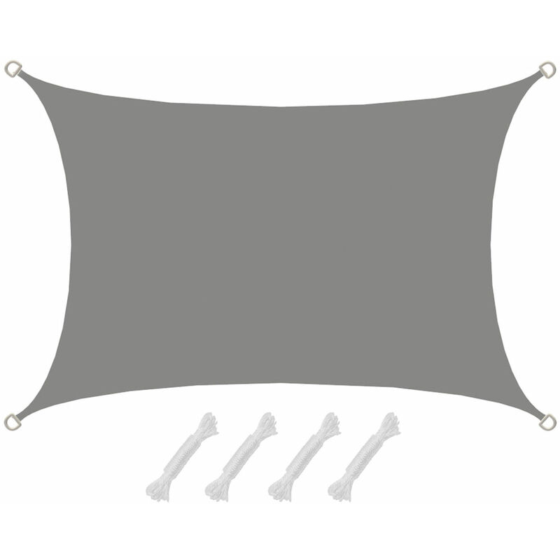 

UPF50+ Toldo UV 2x3 m Rectángulo Poliéster Hidrófugo Vela de Protección Gris
