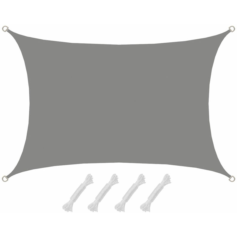 

UPF50+ Toldo UV 3x4 m Rectángulo Poliéster Hidrófugo Vela de Protección Gris