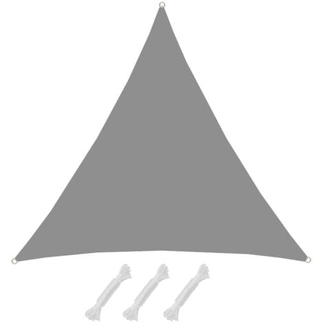 AMANKA UPF50+ UV Sonnensegel 4x4x4 Polyester Dreieck Wasserabweisend Garten Segel Grau