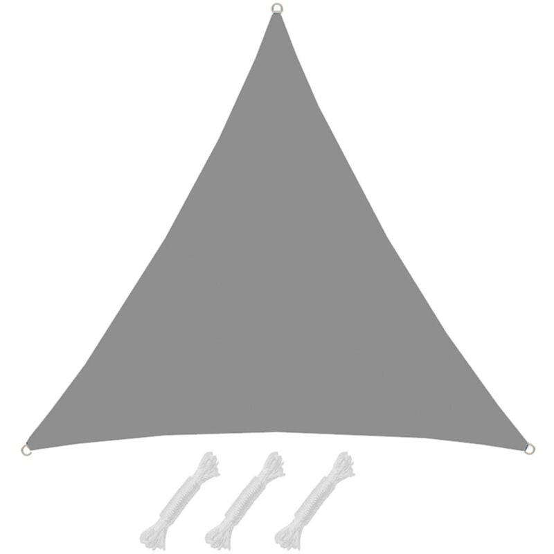 Amanka - UPF50+ Voile d'ombrage uv 2x2x2 Polyester Triangle Protection Hydrofuge gris