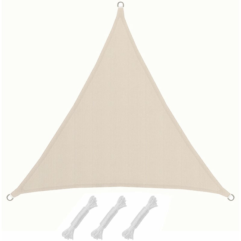 UPF50+ Voile d'ombrage uv - 2x2x2 Polyester Triangle Protection Solaire - beige