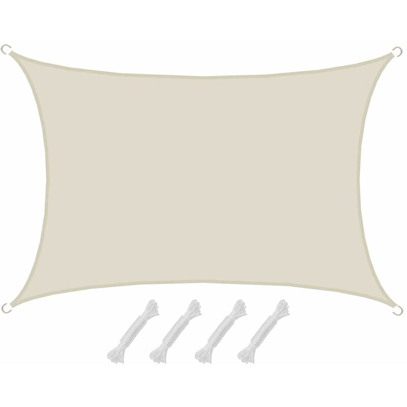 Amanka - UPF50+ Voile d'ombrage uv 3x5 m Polyester Rectangle Protection toile Hydrofuge