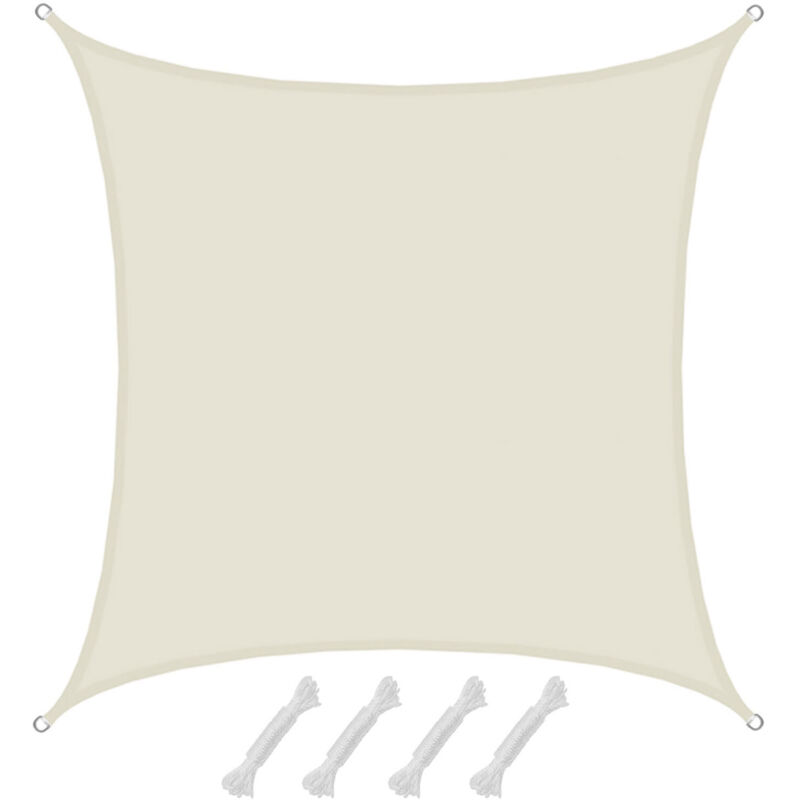 Amanka - UPF50+ Voile d'ombrage uv 4x4 m Polyester Carré Protection Solaire Hydrofuge