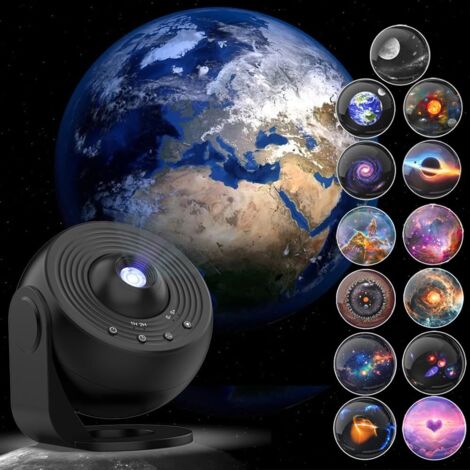 Upgrade Sternenhimmel Projektor, Home Planetarium Projektor Lampe Sternenhimmel für Schlafzimmer Kinder Erwachsene mit 14 Planeten Discs, Mond/Halloween/Geburtstage GalaxyProjektor, Skyligh Projector,