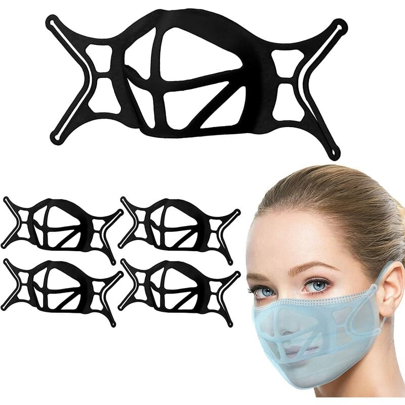 Pesce - Upgraded 3D silicone face mask holder with ear loops, Breathe Cup turtle shape, cool insert for more breathing space, inner support frame,