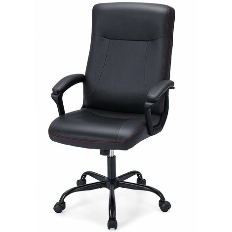 Upholstered Executive Chair Ergonomic Computer Desk Chair 360° Swivel Task Chair