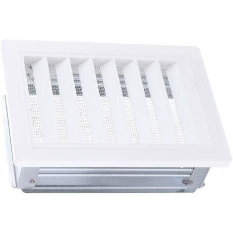 Upmann Griglia di ventilazione kunstst. 100 x 160 mm. Telaio di montaggio e flieg. Bianco, 1 pezzi, 50161