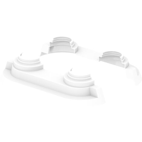 Uponor double rosace d'escalier blanc 14-20 blanc
