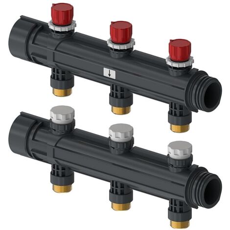 Uponor Magna Verteilersegment mit Ventil 3x3/4 Euro