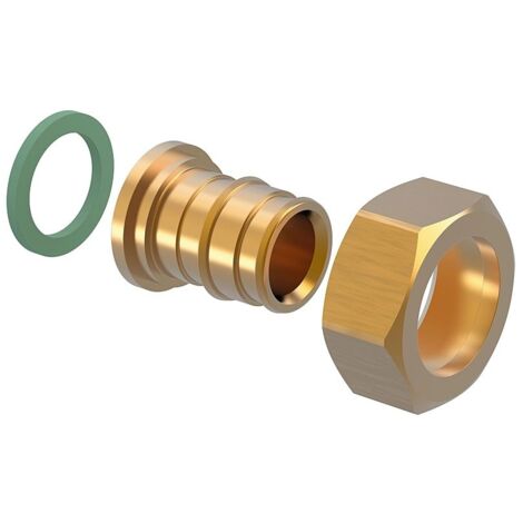 Uponor Q und E Verschraubung flachdichtend PL, 20mm x G 3/4" SN