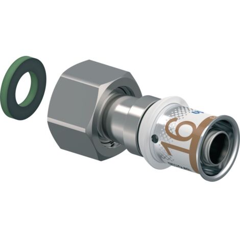 Uponor – Raccord à sertir écrou libre 16-15x21 mm – Raccord union à sertir pour tubes multicouche – Bague de couleur pour identification diamètre
