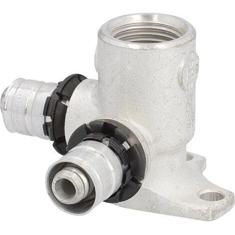 Uponor S-Press Doppel-Wandscheibe 90° lang Ø14mm-DN15 (1/2") FR-14