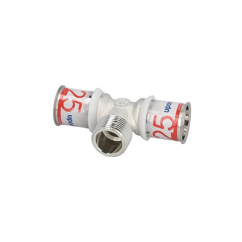 Uponor - Pièce en t S-Sertir plus Ø32mm-DN20 (3/4')-Ø32mm ag