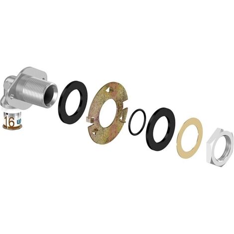 Uponor S-Press Plus Wanddurchführung Eck LWC, 16mm x Rp 1/2" FT, 35mm