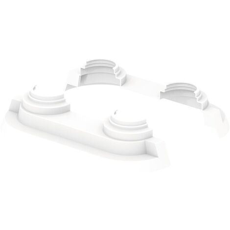 Uponor Smart Radi Stufen-Doppelrosette, 14–20mm, Weiß
