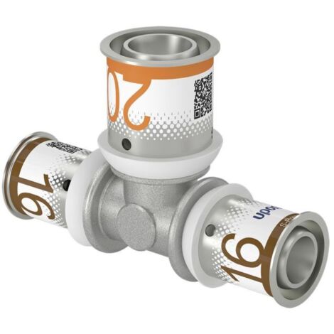 Uponor T-Stück S-Press PLUS reduziert aus Messing, verzinnt 16x20x16mm