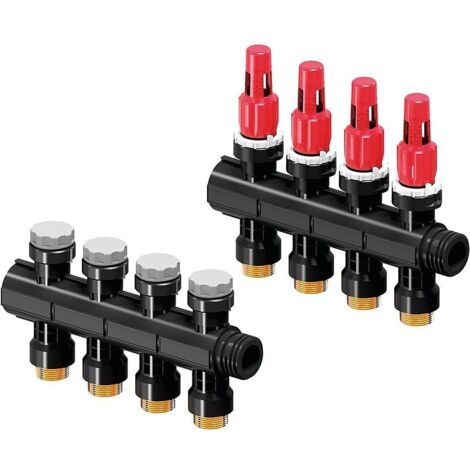 Uponor Vario PLUS Verteiler mit Durchflussmesser FM 4X 3/4 Euro