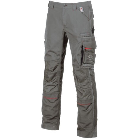 Upower DRIFT pantalone da lavoro multi tasca laterale toppe di rinforzo - Taglia: 54 - Colore: Stone Grey