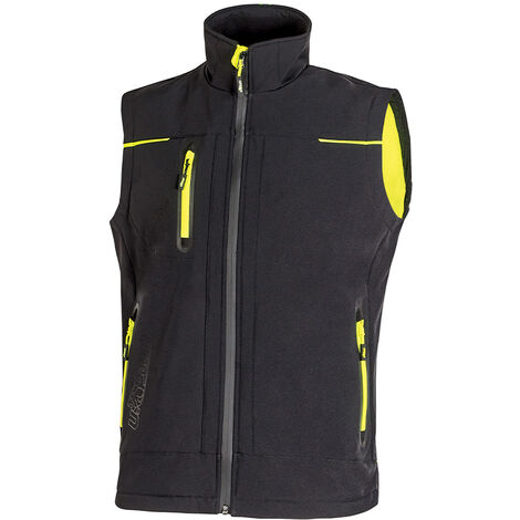 UPower UNIVERSE gilet smanicato da lavoro impermeabile antivento traspirante black carbon taglia 3XL