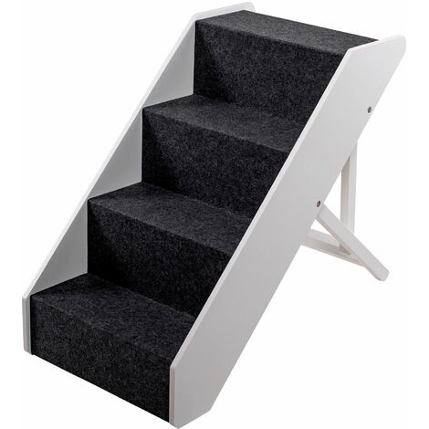 UPP Tiertreppe Deluxe massiv aus nachhaltigem Holz 4-stufig weiß