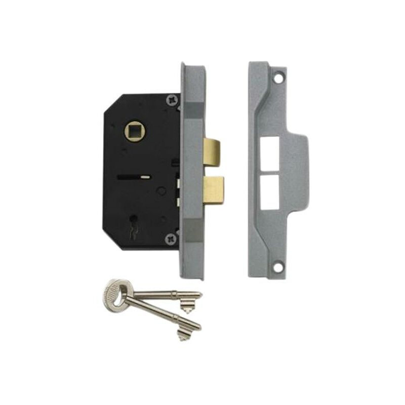 Union - Y2242-SE-3.00 2242 2 Lever Mortice Rebated Sashlock Silver Enamel 78.5mm 3in Visi UNNY2242SE30