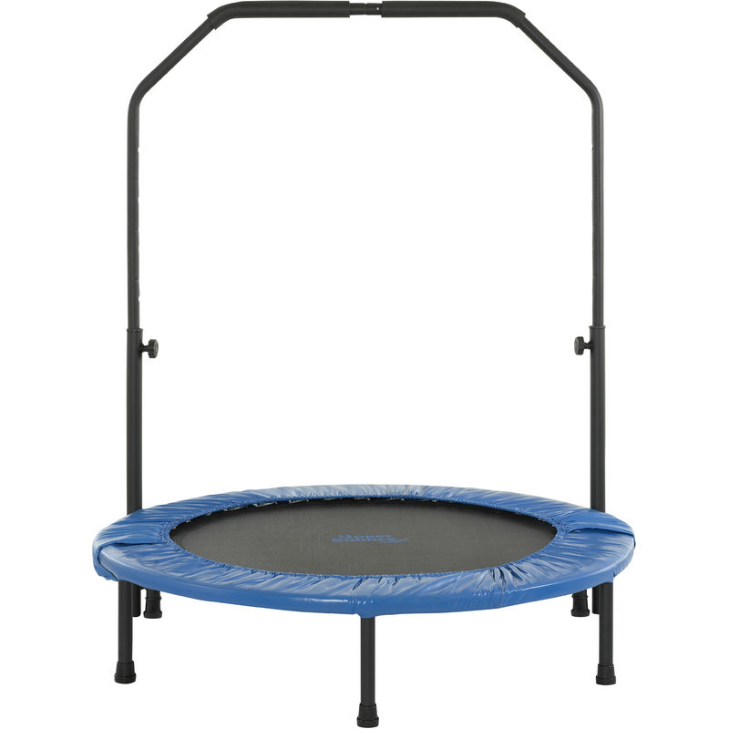 40 Inch 101cm Mini Fitness Exercise Trampoline Rebounder Trampette for Gym, Indoor Workout, Cardio, Weight Loss with Adjustable Handle - Upper Bounce
