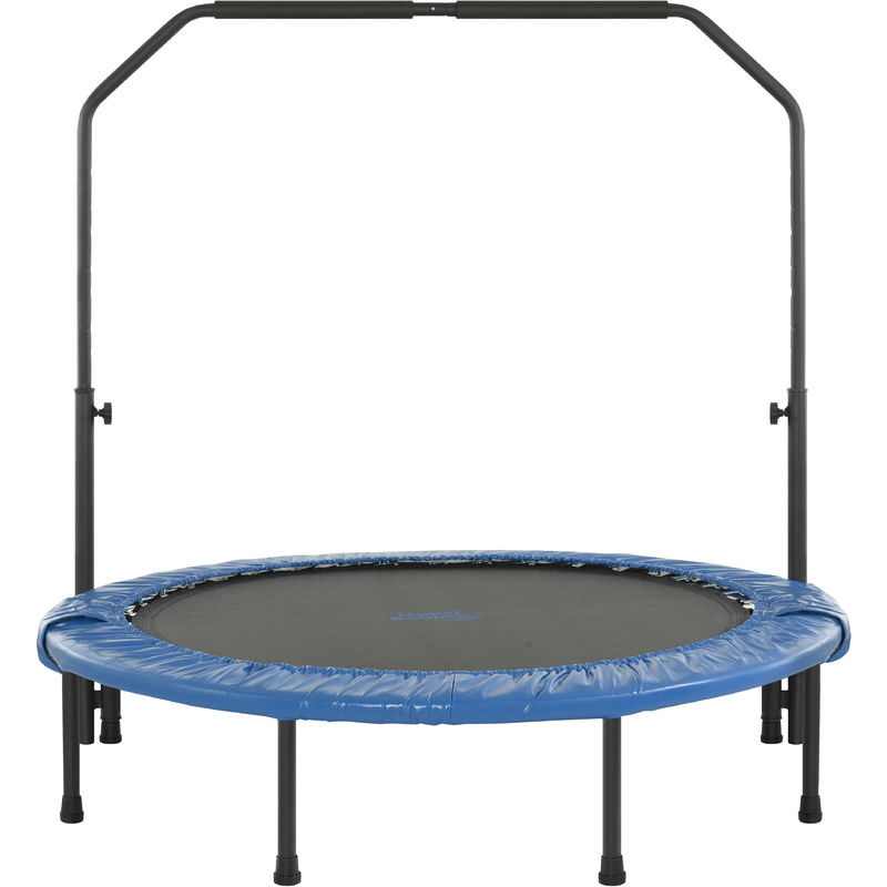 48 Inch 122cm Mini Fitness Exercise Trampoline Rebounder Trampette for Gym, Indoor Workout, Cardio, Weight Loss with Adjustable Handle - Upper Bounce