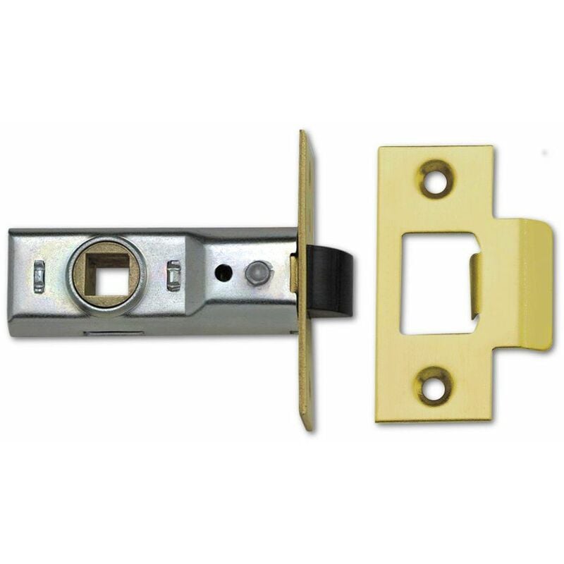 TBC - Tubular Mortice Latch 2648 Polished Brass 64mm 2.5in Visi UNNY2648PL25