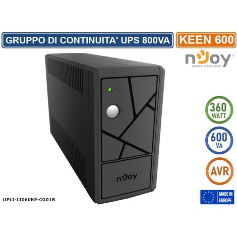 UPS GRUPPO DI CONTINUITA' KEEN600 360 WATT 600VA AVR 2 PRESE SCHUKO