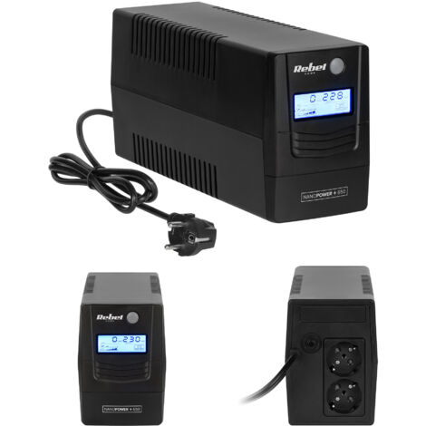 UPS REBEL Plus 650VA/360W LCD USB RJ45 Computer-Notstromversorgung
