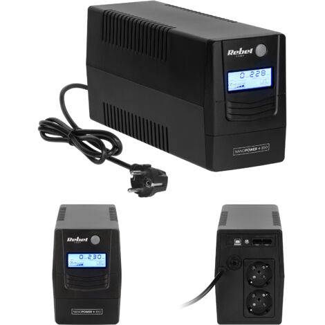 UPS REBEL Plus 850VA/480W LCD USB RJ45 Computer-Notstromversorgung