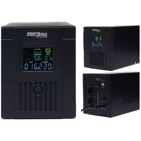 UPS Stromversorgung 2000VA Unterbrechungsfreie USV Anlage Notstromversorgung LCD Display