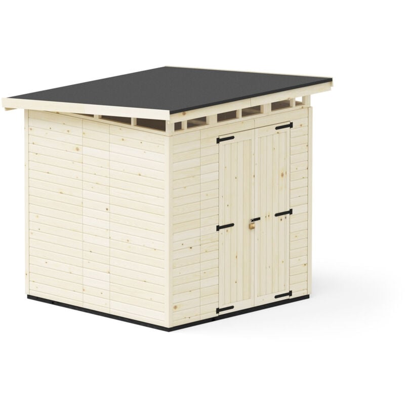 Upyard - Abri de Jardin Strongbox xl - Robuste Cabane à Outils en Bois avec Fondation wpc Résistante à l'humidité et Toit en Plastique résistant,