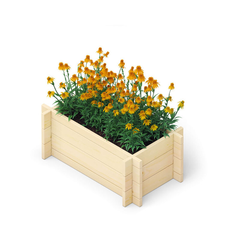 Multibox bac surélevé en bois, 59x29.5x29.5 cm, bois naturel - Upyard
