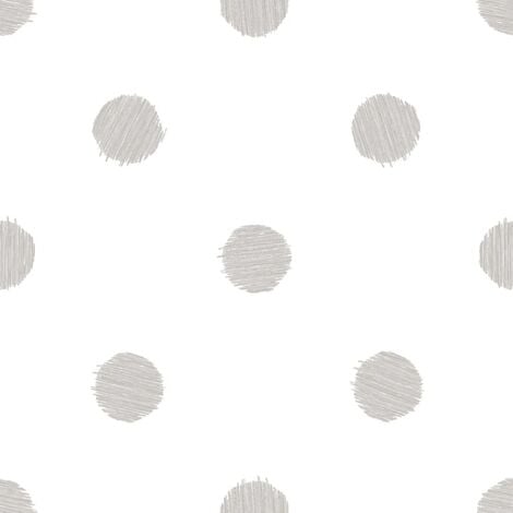 Urban Friends & Coffee Papel de pared puntos blanco y gris - Multicolore