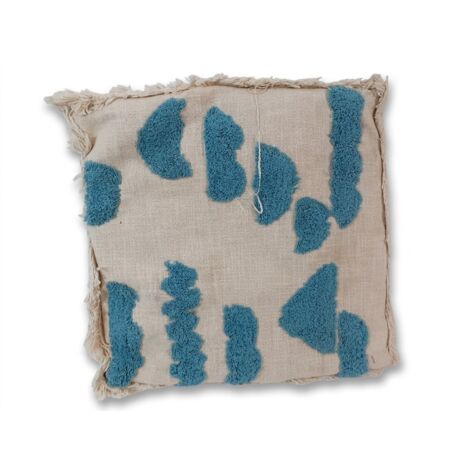 URBAN LIVING - Coussin Eli - 45x45cm - 100% Coton - Motifs Tuftés et Franges - Déhoussable - Voir photos