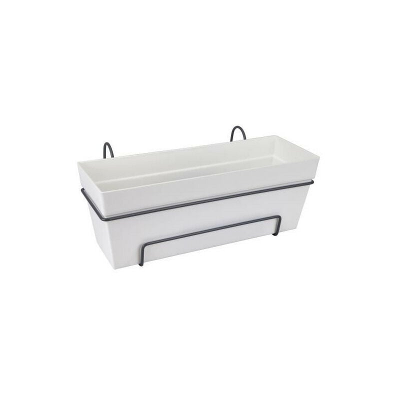 Loft Urban Balconniere Allin1 50 - Blanc - l 49 x b 27 x h 21 cm - Balconextérieur - 100% recyclé - Elho