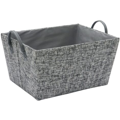 Urban Rectangle Paper Storage Basket, Grey