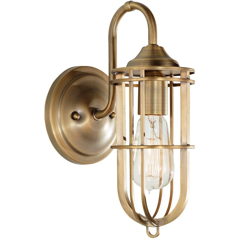 Urban Renewal - 1 Light Indoor Wall Light Dark Antique Brass, E27 - Elstead