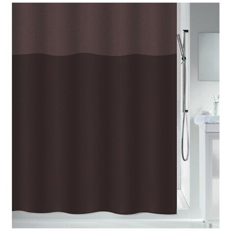 URBANKO Cortina de ducha de poliéster  marrón 180x200 cm Spirella