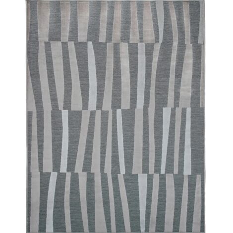 URBANO LIGNES - Tapis à relief moderne marron 160x230